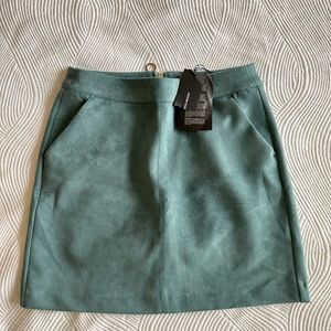 Dry Goods Blue Suede Skirt